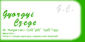 gyorgyi czege business card